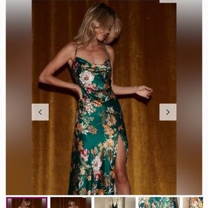 12th tribe emerald floral dress